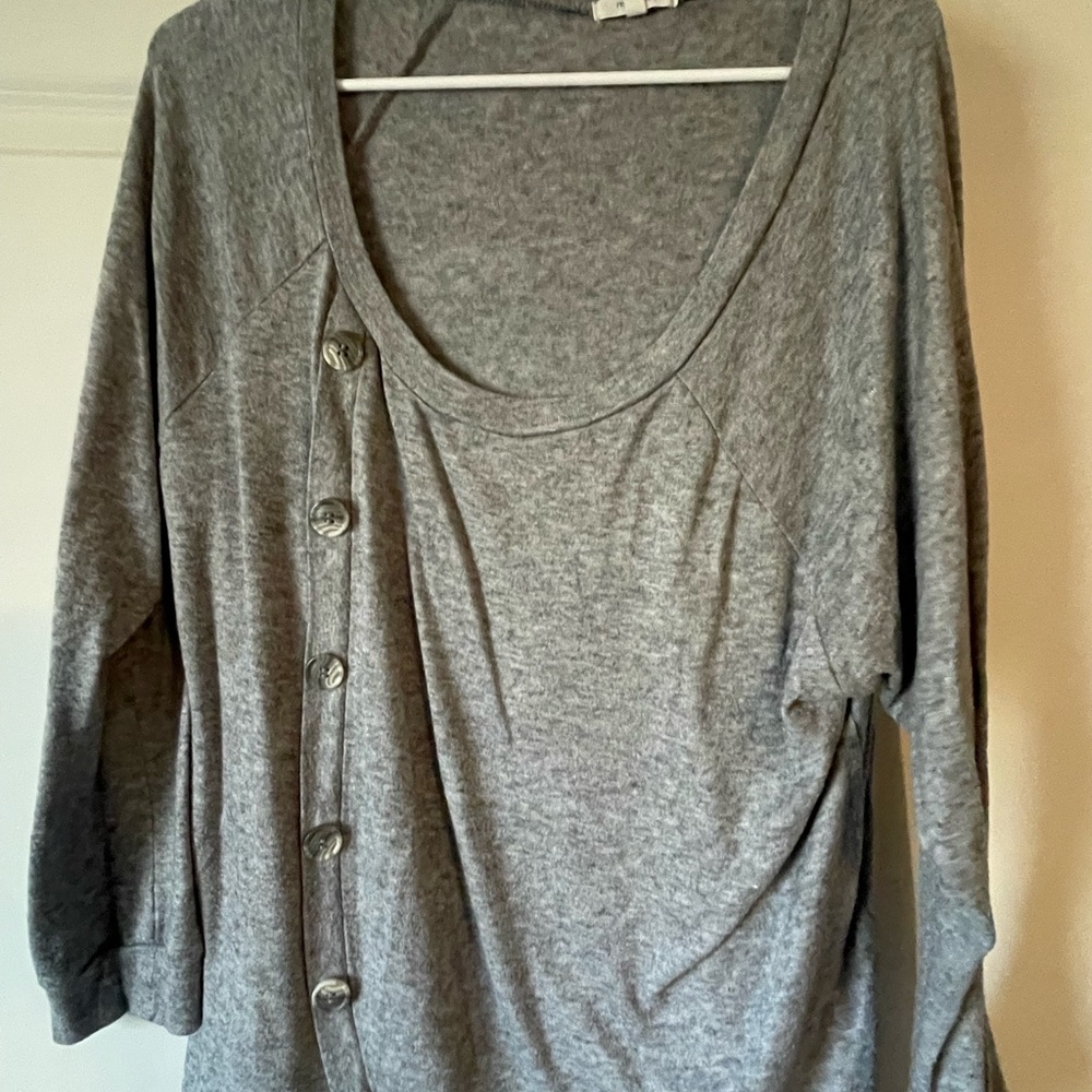 Maurices Gray Button-trimmed Sweater
